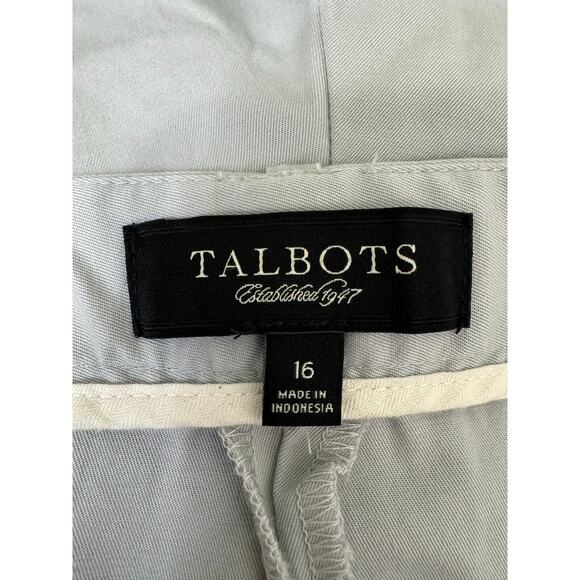 Talbots Shorts Womens 16 Gray Walking Bermuda Flat Front Pockets Stretch Golf - Picture 3 of 9